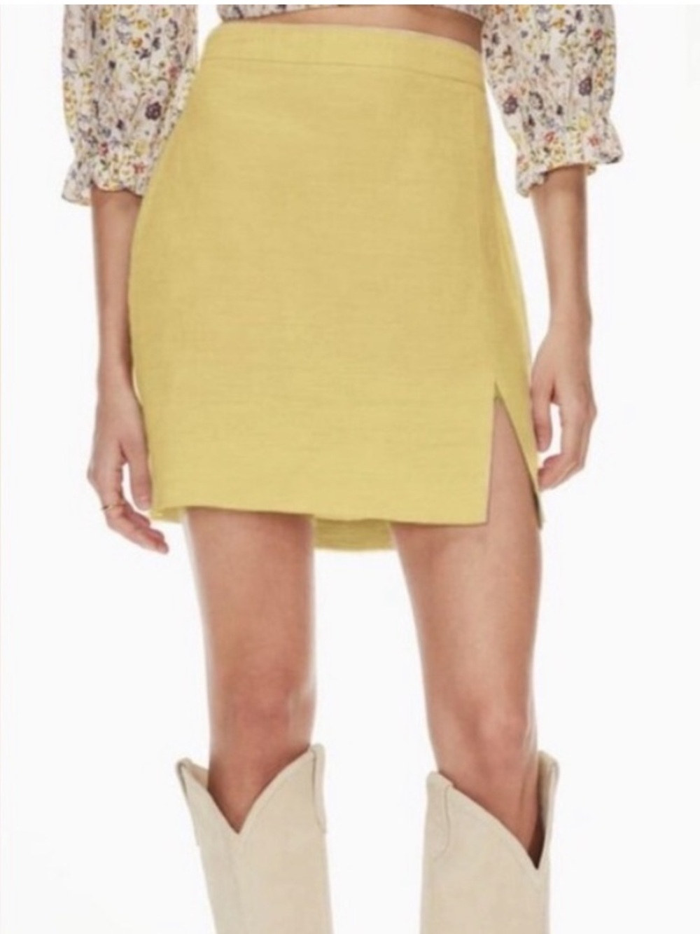 Aritzia Patio Linen Skirt